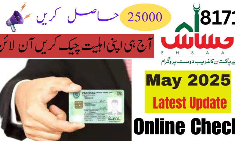 Ehsaas Program CNIC Check May 2025 – Online 8171 Portal